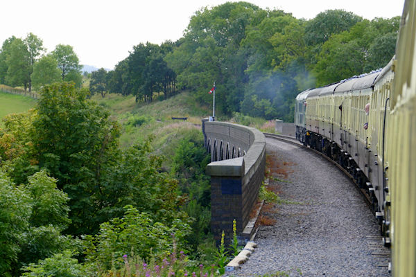 Stanway Viaduct GWSR from 'Cotswolds Express' 15.10 ex-Broadway behind Class 24 diesel 5081 - Tim Edmonds