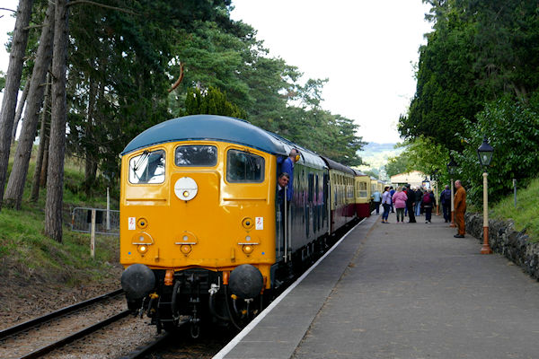 Cheltenham Racecourse Class 24 diesel 5081 after arrival with 'Cotswolds Express' 15.10 ex-Broadway - Tim Edmonds