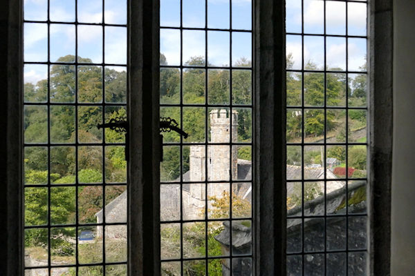Buckland Abbey tower of  Abbot's Lodging from Dining Room - Tim Edmonds