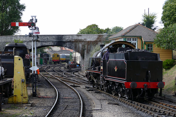 Swanage 31806 from platform  running round our train - Tim Edmonds