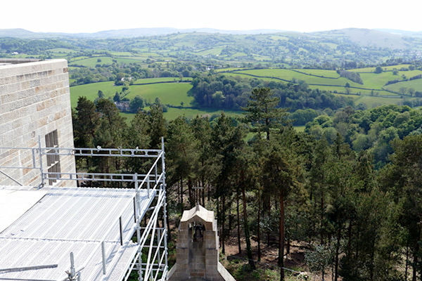 Castle Drogo view S towards Dartmoor from  scaffolding - Tim Edmonds