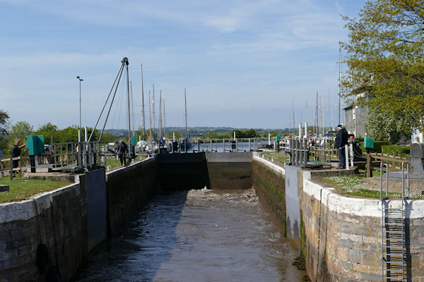 Exeter Ship Canal - from ‘Pride of Exmouth’ leaving Turf Lock onto River Exe - Tim Edmonds