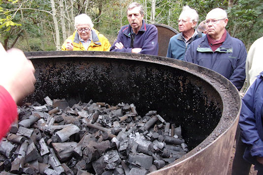 Inside the charcoal kiln -  David Beach