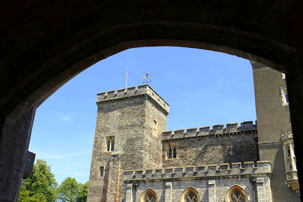 Powderham Castle N tower from gatehouse - Tim Edmonds