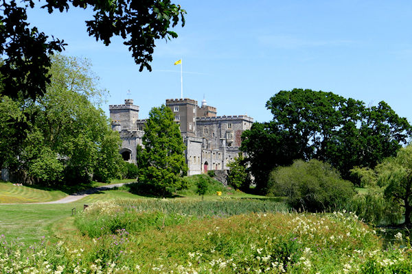 Powderham Castle  from SE across River Kenn - Tim Edmonds